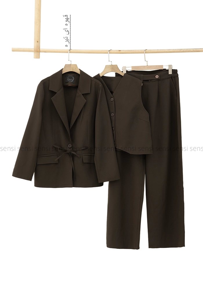 ست 3تیکه کت شلوار جلیقه مازراتی کد1005377